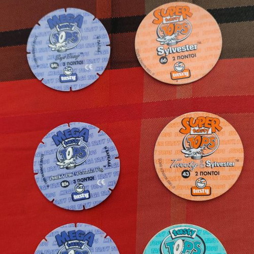Tasty Tops caps used, pack of 59 pieces