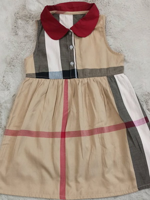 Girls' dress for up to 5 years old like new, beige and red