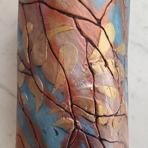 Handmade decorative vase new gypsum painted by LuAna