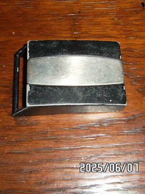 Metal Belt Buckle Black Silver used with screw set