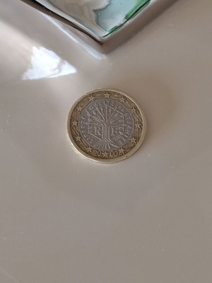 1 euro 2000 France Liberte Egalite Fraternite like new, rare coin