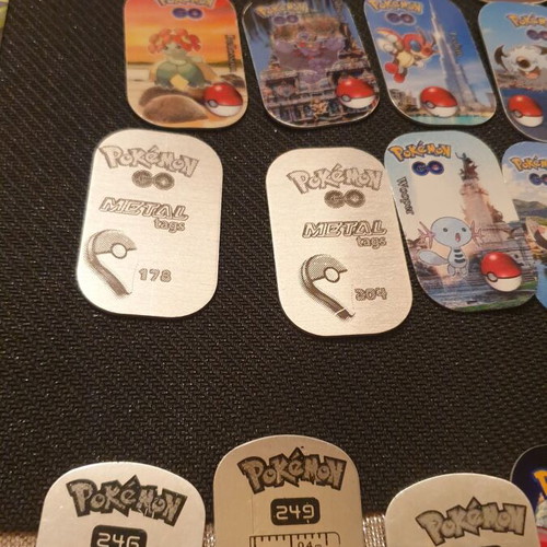 Pokemon Go metal tags used, set of 25