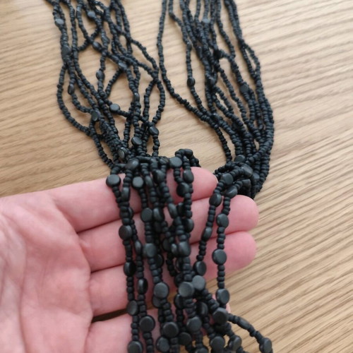 Black classic bracelet and necklace set like new