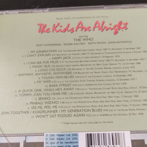 The Who The Kids Are Alright CD like new, rock