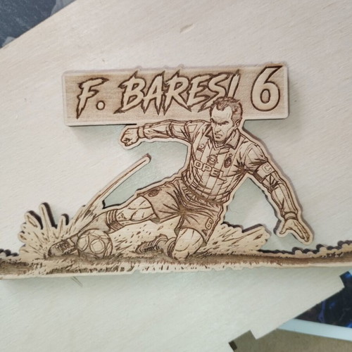Franco Baresi wooden decorative collectible made to order