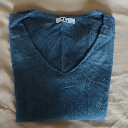 Knitted pullover used, blue, size M