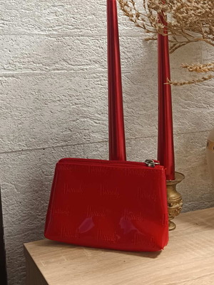 Αυθεντικό λουστρίνι καλλυντικό νεσεσέρ Harrods κόκκινο καινούργιο