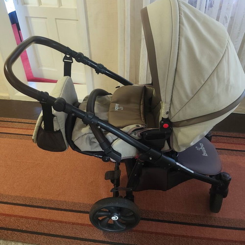 Buba Estilo 3-in-1 baby stroller used, beige