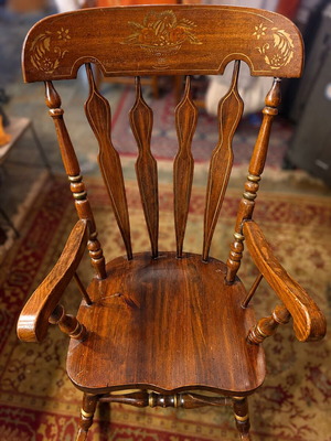 Vintage American wooden armchair Virginia House Furniture