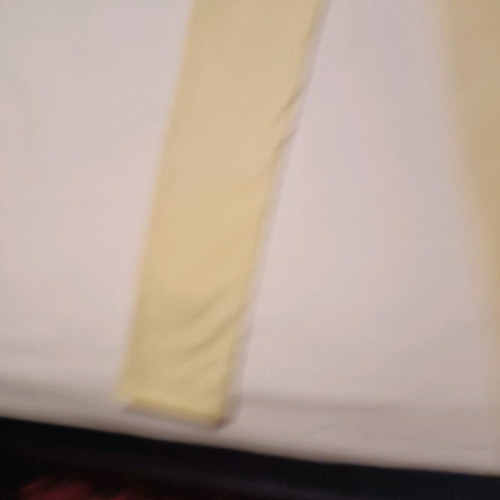 Yellow five-pocket elastic pants like new, size S