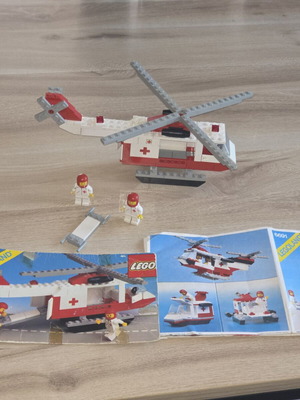 6691 LEGO Legoland Classic Town Medical Red Cross Helicopter vintage set