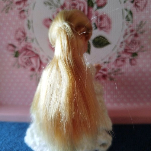 Doll with handmade dress new, 10 cm