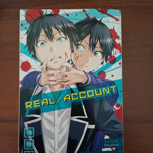 Real Account omnibus 18, 19 and 20 like new, set of three manga