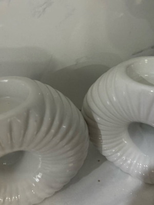 Ceramic candlesticks new, set of 2 pieces