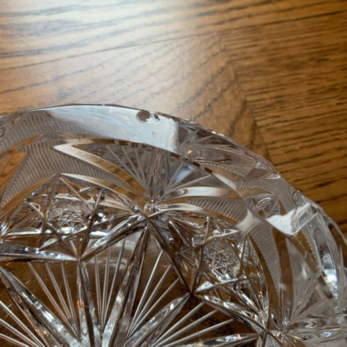 Bohemian crystal ashtrays used, pack