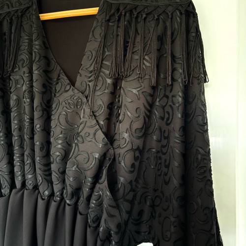 Women's black maxi dress new, size Medium-Large