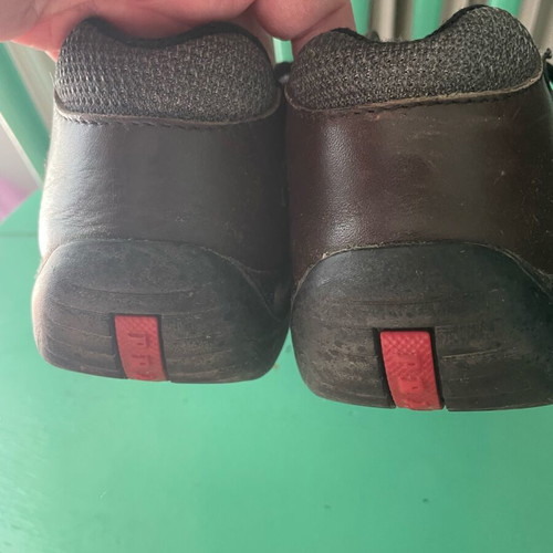 Prada authentic collectible shoes used, brown and red, size 38.5