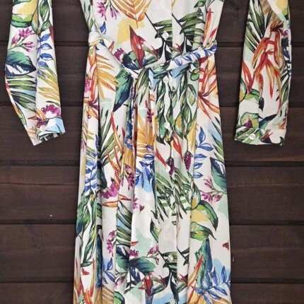 Mango Floral Tropical Print Maxi Dress like new