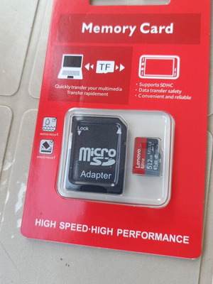 Lenovo MicroSD 512GB memory card with SD adapter, new