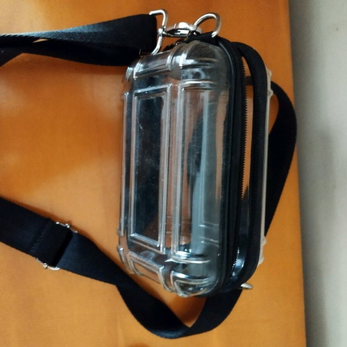 Transparent bag used, white, small
