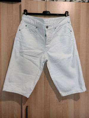 Zara men's white denim bermuda shorts like new size M