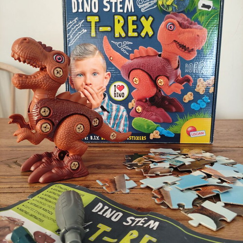 Lisciani Educational Dino Stem T-Rex Construction Set Used