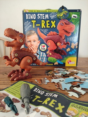 Lisciani Educational Dino Stem T-Rex Construction Set Used