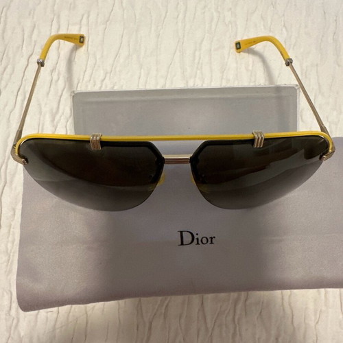 Dior women's sunglasses used with yellow frame