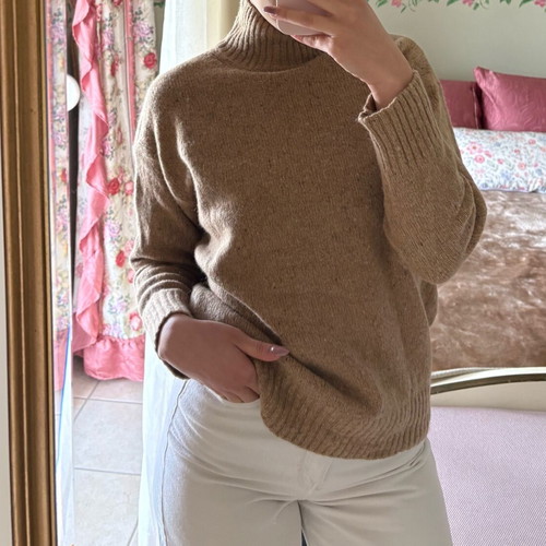 Zara knitted sweater new without tags, size M, beige brown