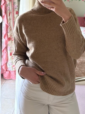Zara knitted sweater new without tags, size M, beige brown