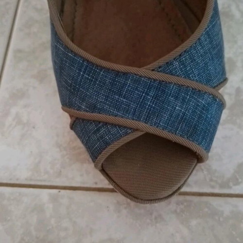 CafeNoir denim high-heeled pumps size 37 like new