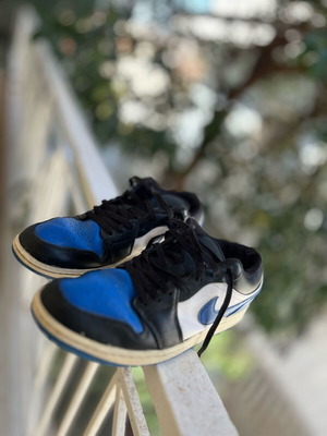 Jordan One Low μεταχειρισμένα, μέγεθος 45, άσπρο και μπλε