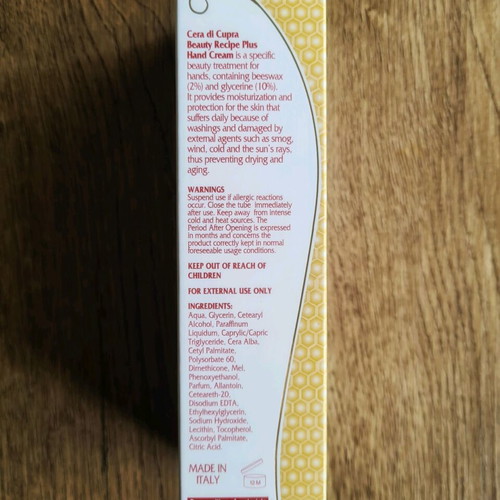 Cera di Cupra Plus hand cream with beeswax 75ml new
