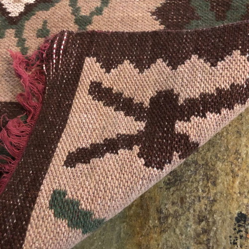 Set of 4 used traditional wool kilims Greek weaving