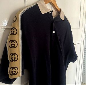 Gucci - Logo-Jacquard Webbing-Trimmed Stretch-Cotton Piqué Polo Shirt - Black