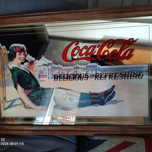 Coca Cola advertising mirror used