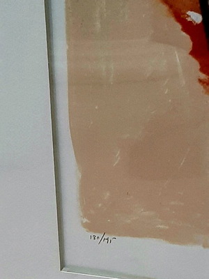 Μεταξοτυπία Αντώνη Απέργη Σαν Καινούργιο, θέμα Σύνθεση, κορνίζα χρυσή