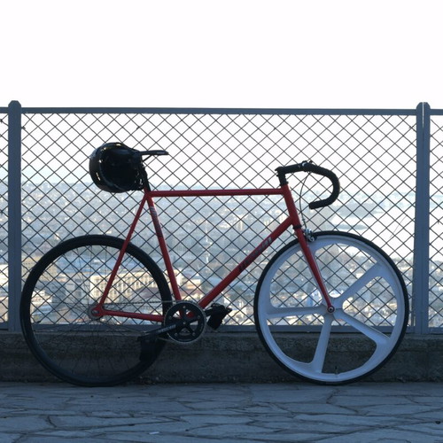 Fixie bike like new, 29 inch, red, men's road frame