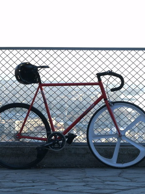 Fixie bike like new, 29 inch, red, men's road frame