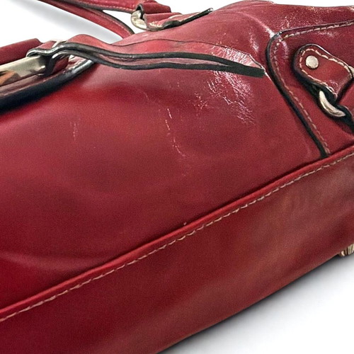Vintage red Italian leather handbag