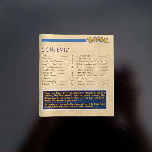 Pokémon Red/Blue/Yellow Trainer's Guide (GameΒoy)