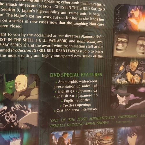 Ghost in the Shell S.A.C. 2nd GIG DVD boxset like new