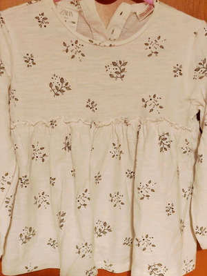 Zara blouse 104 cm like new, white multicolor