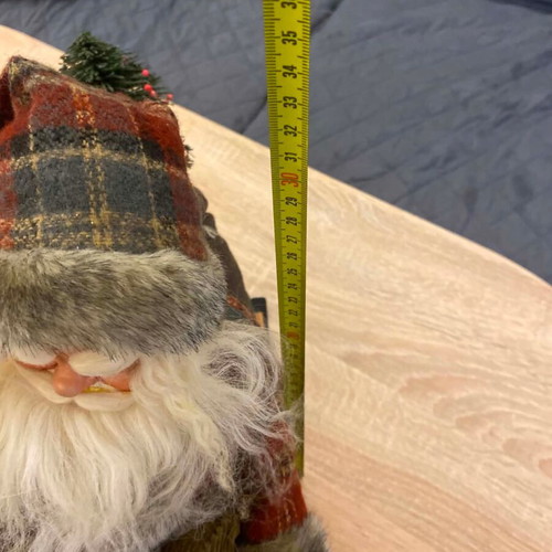 Christmas Santa Claus on Sleigh rustic style, like new, 35cm