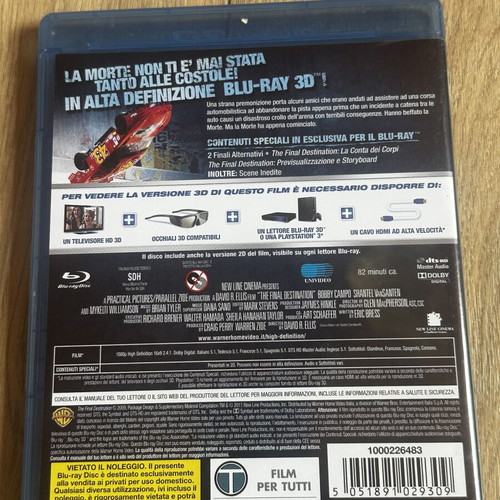 Final Destination 4 3D Blu-Ray like new with English subs