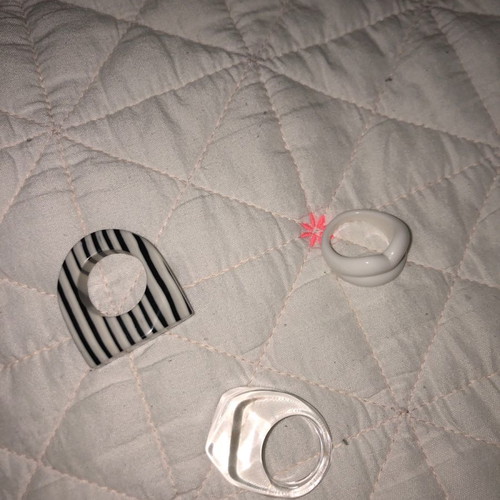 Rings set of 3 used, plastic
