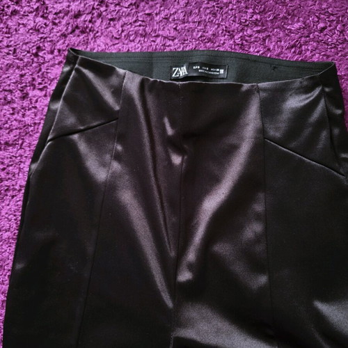 Satin pants Zara black like new, size S