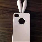  Θηκη ροζ lovely rabbit για iphone 4/4s