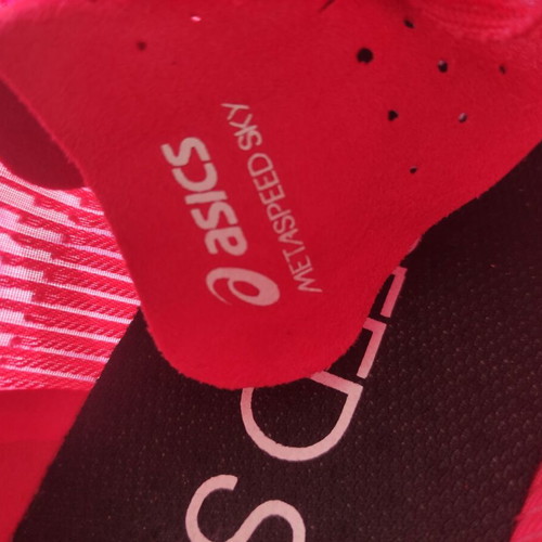 Asics Metaspeed Sky + running shoes used, size 44.5, red