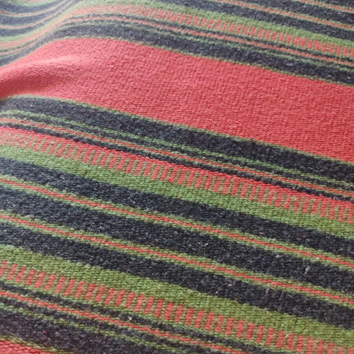 Vintage woolen woven rug used, 1950s, 210x150 cm